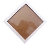 Square Thick Pine Wood Photo Frame Wall Picture Frame(White, 6 Inch)