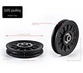 Fitness Equipment Parts Pulley Wheel Cable Machine Part Light Weight Nylon Bearing Good Wear Resistance Black Nylon Pulley