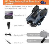 A9 PRO Dron Plegable con Cámara 4K HD, Quadcopter Pro con RC, Corriente Óptica sin escobillas, 2024G, WIFI, FPV, 2,4