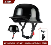 Casco de motocicleta para hombre y mujer, protector de cabeza de soldado alemán, retro, cucharón, Kazakhstan, crucero eléctrico