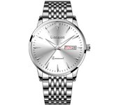 Movimiento automático a prueba de agua luminosa doble calendario no mecánico reloj de hombre