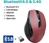 UGREEN Wireless Mouse Bluetooth 5.0 2.4G Dual Mode Mice Ergonomic 4000 DPI 6 Mute Button For iPad Tablet Laptop PC Mouse