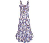 Vestido de playa con estampado de moda de verano para mujer, vestido de tirantes bohemio