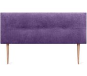 Cabecero de Polipiel o Tela Pro cabeceros Cabezal tapizado Cama Lujo (Tela Lila, 135x105cm con Patas (Camas 120/135/140))