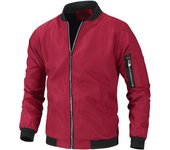 Chaqueta de piloto de moda casual para hombre Chaqueta de primavera verano Tejido de poliéster Cierre de cremallera
