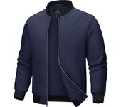 MAGCOMSEN Men's Bomber Jacket Lightweight Jacket Full Zip Light Waterproof Windbreaker Casual Stylish Golf outdoor Sport Coats