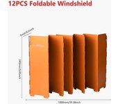 Folding Windshield Camping, Portable Gas Burner for Outdoor Picnic, Barbecue, Windproof Screen Protector, Kitchenware, Stove