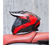 Casco moto integral hombre juvenil aire libre trail rally Equipo Protector