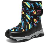Botas De Nieve Para Niñas Invierno Plush Impermeable Lona De Goma Antideslizante Suela De Goma Calor Exterior Moda Zapatos Infantiles