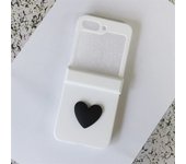 Cute Korean Candy Color 3D Love Heart Solid Color Case for Galaxy Z Flip5 Flip 5 Z Flip5 Zflip5 Zflip5 Flip5 Portable Cover