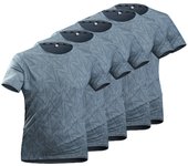 Pack 5 Camisetas de hombre deporte de verano manga corta rápido seco alto elástico ligero transpirable fitness running baloncesto camiseta