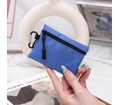 Monedero informal de tela de buey de estilo coreano, monedero con cremallera de Color sólido, bolso para artículos pequeños, tarjetero, cartera, bolsa de almacenamiento de tarjetas de viaje