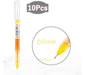 10 Colors Straight liquid Gel Pen Quick-drying Large-capacity Colorful Gel Pens 0.5mm Rollerball Pens School office Stationery