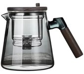 Tetera de Cristal Mágica Creative, Tetera a prueba de Calor 750ml con Los infusores claros y la Manija de Madera