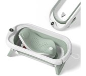 Bañera Bebe Plegable Con Termómetro - Asiento bañera Bebe - Silla Baño Bebe- Desde El Nacimiento Hasta Los 3 Años - Regalos De Nacimiento