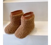 Botas de nieve para niños Zapatos de algodón para bebés de invierno Botas cortas Botas peludas para niñas