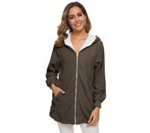 Women's Hooded Zippered Lamb Fleece Jacket Wool Sweater