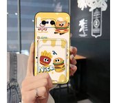 protective Card slot Phone Case For Google Pixel8 Shockproof Silicone Cartoon Cover Dirt-resistant Card sleeve Graffiti