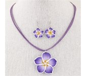 Egg Flower Earrings Necklaces Set Pendant Bohemia Flower Necklaces Earrings Drop Earrings Choker Bohemia Style Jewelry Party