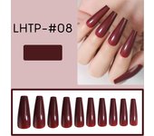 24/100pcs Detachable Long Coffin False Nails European Rainbow Ballerina Full Nail Art Tips Colorful Beauty Artificial Fake Nails