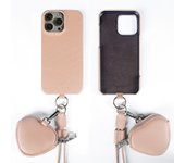 Crossbody Lanyard Genuine Leather Case For iPhone 16 Pro Max 15Pro 11 13 12 14Pro Cover Cases With Strap Leather Bag For Airpods