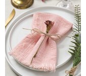 Gauze Cotton Rustic Napkins Elegant and Soft Retro Burr Cloth Linen for Wedding Party Dining Everyday Use Table Decoration