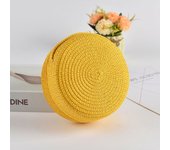 Round Straw Crossbody Shoulder Bag Women Woven Beach Bag for Ladies Rattan Handmade Knitted Candy Color Small Handbag Bolsa
