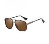 Nuevas gafas de sol polarizadas para conducir, gafas de sol con decoloración anti-ultravioleta de metal para hombres de moda