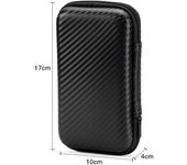 Shockproof Headphones Carrying Case Dust-proof Waterproof Earphone Storage Bag Wear-resistant Soft Flannelette Lining 3C Digital