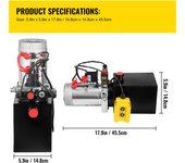 SucceBuy Hydraulic Pump, Solenoid, Remote Controller, Power Unit for Dump Truck Unloading, Crane Lifting