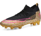 Botas de fútbol para hombres, tacos de fútbol para césped, botas de fútbol antideslizantes para exteriores para niños, calzado deportivo de entrenamiento de hierba profesional, parte superior baja