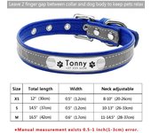 Perro personalizado Cuero PU, Collar de Perro personalizado, Collares mascotas grabado Free para Perros Pequeños, medianos