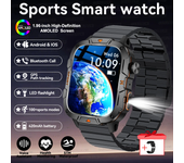 New GPS Tracker Smart Watch Bluetooth Call Health Monitoring 420mAh IP68 Waterproof LED Flashlight Professional Outdoor Sports Men's Bracelet 2025