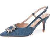 2024 Women's shoes/sandals/high heels/stilettos/pointed toes/Summer, Winter, Spring, Autumn/leather/Dark blue