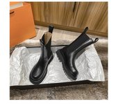Botas Medianas De Cabeza Redonda Para Mujer, Nuevas Botas Individuales Negras Botas Cortas De Plataforma