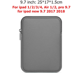 Universal Soft Tablet Liner Sleeve Pouch Bag for Kindle Case for iPad mini 1/2/3/4 Air 1/2 Pro 9.7 Cover For New iPad 2017/2018