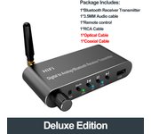 VAORLO Bluetooth 5.1 Audio Adapter 4 In 1 Wireless Transmitter Receiver U Disk DAC Converter Remote Control For PV/TV/PS/Switch