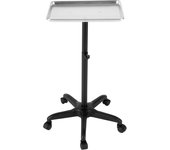 Rolling Salon Tray, Adjustable Height Salon SPA Rolling Aluminum Tray, Hairstylist Storage Trolley Cart with Wheels
