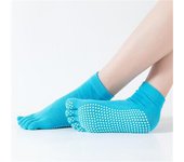 Women Yoga Sock Anti-slip Five Fingers Backless Cotton Silicone Non-slip 5 Toe Winter Female Socks Ballet Gym calcetines dedos