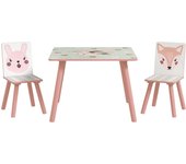 y Sillas Infantiles de 3 Piezas Mesa Infantil con 2 Sillas Juego de Muebles para Actividades para Niños de 3-8 Años para Dormitorio Sala de Juegos Verde y Blanco