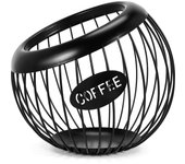Soporte para cápsulas de café de gran capacidad, Organizador de Tazask y Espresso, cesta de almacenamiento de cápsulas de café de Metal