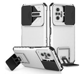 KEYSION Shockproof Pro 10S, Camera Protection Push Pull, Live Stand Phone Case for Xiaomi Redmi Note 10 5G