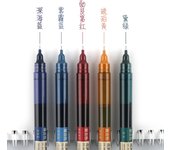 10 Colors Straight liquid Gel Pen Quick-drying Large-capacity Colorful Gel Pens 0.5mm Rollerball Pens School office Stationery