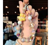 Creative Acrylic Sanrio Beaded Keychain Cute Phone Chain Pendant Lanyard Keychain