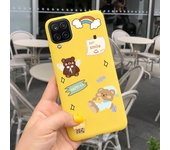 For Samsung Galaxy A12 Back Case Sunflower Daisy Lovely Bear Pretty Girl Painting Fundas For Samsung A12 A125F Soft Sikilly Capa