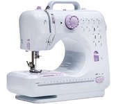 Máquina de Coser Portátil Compacta  (Normativa Europea) - 12 Patrones de Punto, Pedal de Doble Velocidad, Ideal para Uso Doméstico y Principiantes-Juego gratuito de herramientas de costura