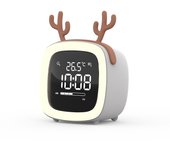 Reloj despertador Digital de carga de dibujos animados para niños, luz nocturna electrónica, reloj de escritorio