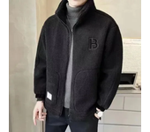 Chaqueta De Lana De Oveja Para Hombre Abrigo Coreano Con Cierre De Cremallera Estilo Streetwear Oversize Para Otoño E Invierno