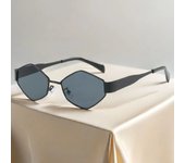 Gafas de sol hexagonales de moda para mujer, gafas de sol poligonales únicas, gafas de montura pequeña, vintage