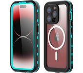 Funda impermeable IP68 para iPhone 16, 15, 14, 13 Pro Max, carga inalámbrica, soporte MagSafe, a prueba de polvo, a prueba de golpes, protección completa 360